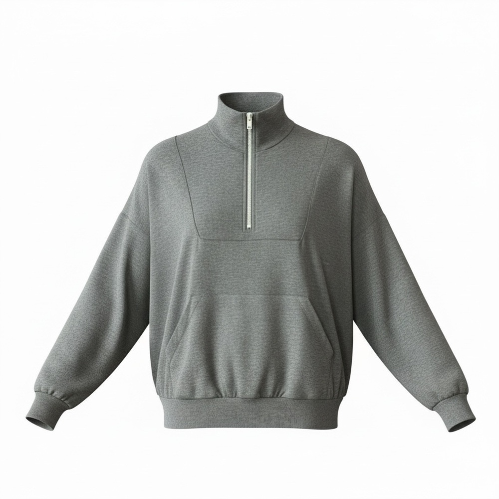 NWT Women's LNA Oversized 1/2 Zip Pullover Sweater‎ SZ Large